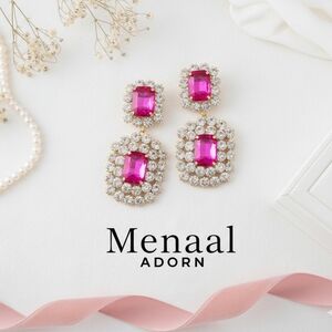 Pink Radiance | Fashion Dangle Statement Earrings